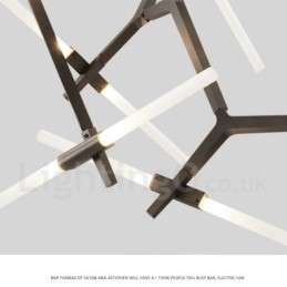 Lampadario moderno contemporaneo a 20 luci (nero dorato)