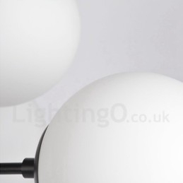 Lampadario in metallo nero a 12 luci e 2 livelli con paralume in vetro, stile moderno e contemporaneo