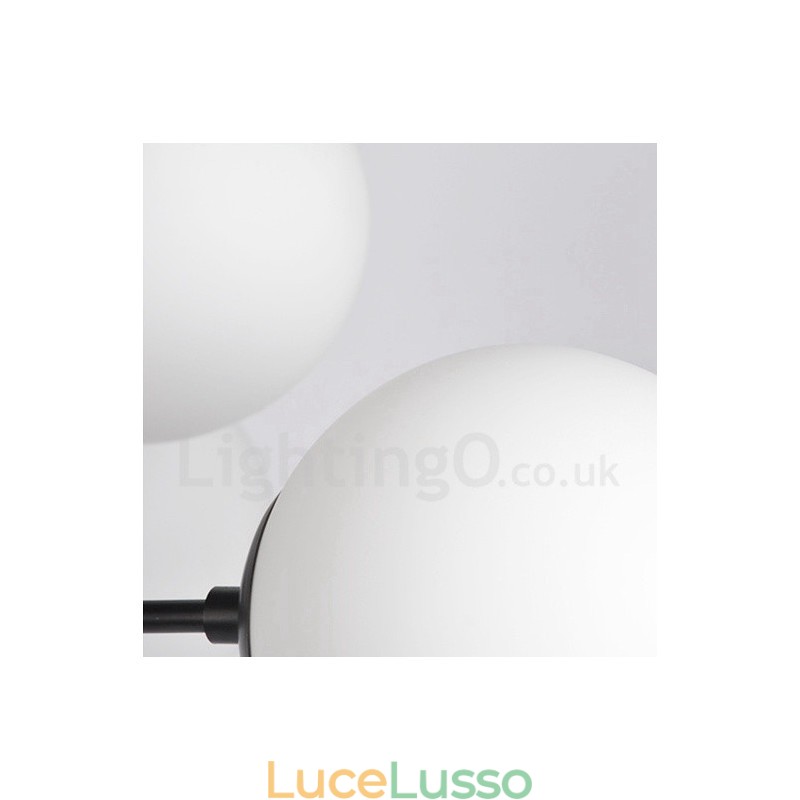 Lampadario in metallo nero a 12 luci e 2 livelli con paralume in vetro, stile moderno e contemporaneo