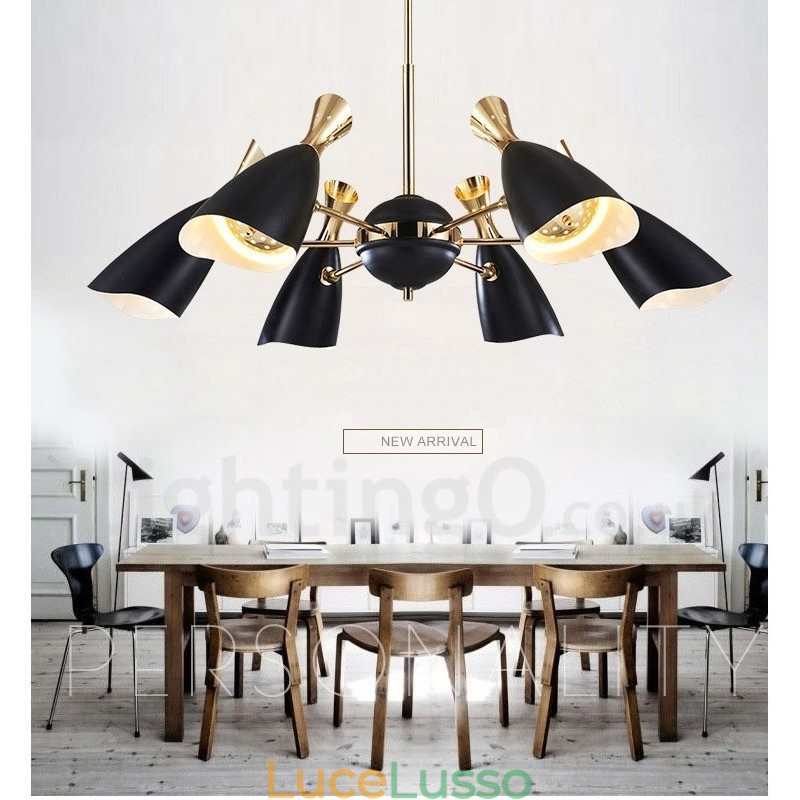 Lampadario moderno contemporaneo a 6 luci