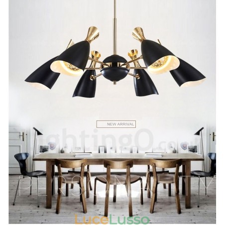 Lampadario moderno contemporaneo a 6 luci Lampadario moderno contemporaneo a 6 luci