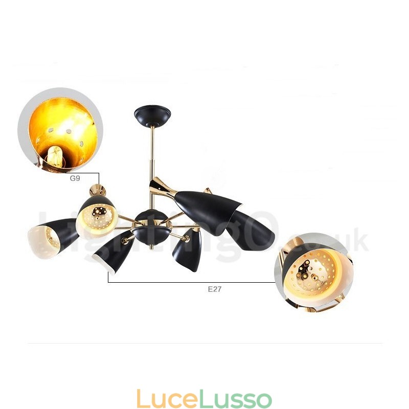 Lampadario moderno contemporaneo a 6 luci