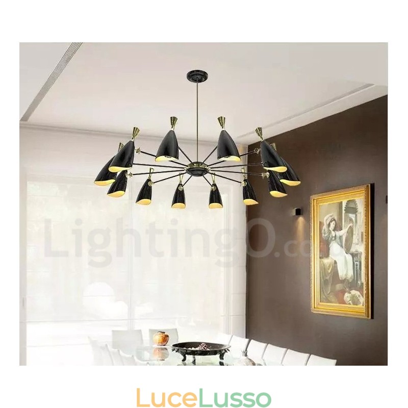 Lampadario a 12 luci in stile moderno e contemporaneo