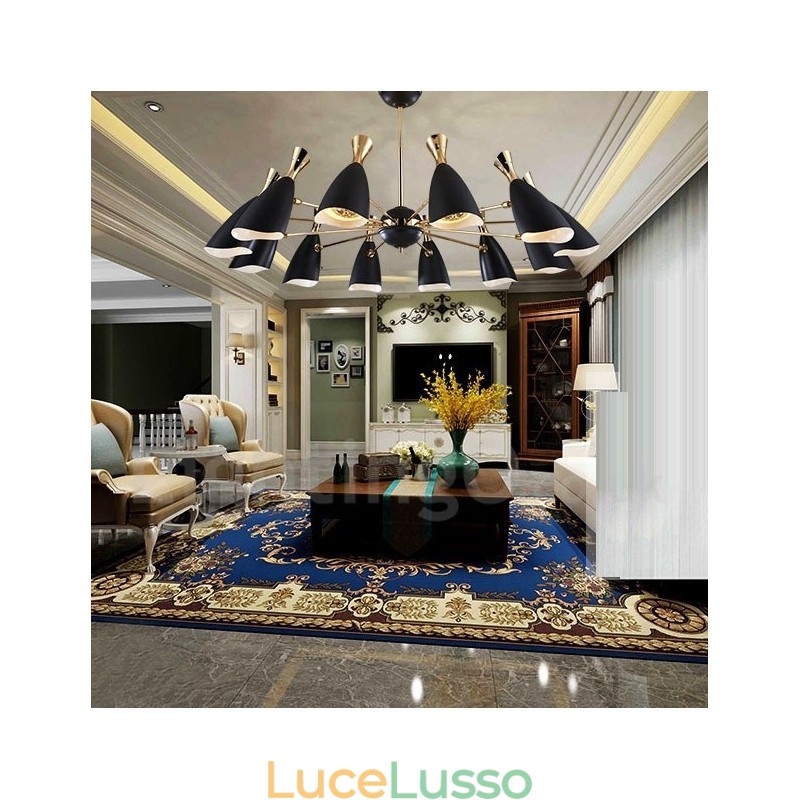 Lampadario a 12 luci in stile moderno e contemporaneo