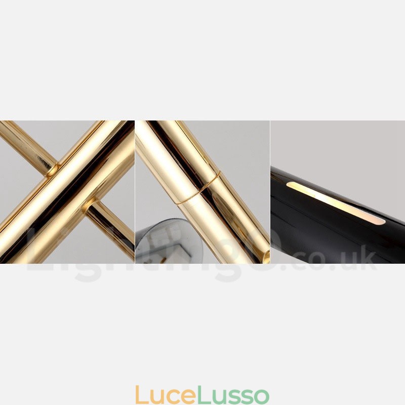 Lampadario moderno contemporaneo a 2 livelli e 4 luci