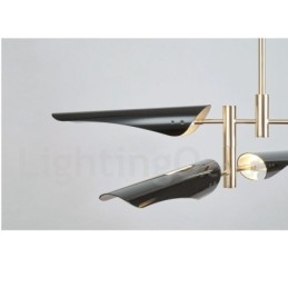 Lampadario moderno contemporaneo a 2 livelli e 4 luci