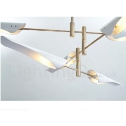 Lampadario moderno contemporaneo a 2 livelli e 4 luci