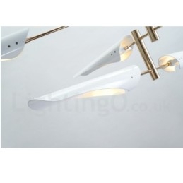 Lampadario moderno contemporaneo a 2 livelli e 4 luci