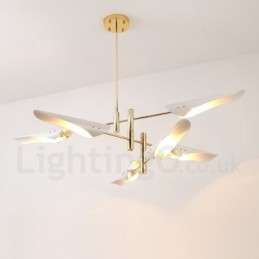 Lampadario moderno contemporaneo a 3 livelli e 6 luci