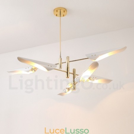 Lampadario moderno contemporaneo a 3 livelli e 6 luci Lampadario moderno contemporaneo a 3 livelli e 6 luci