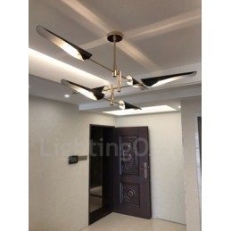 Lampadario moderno contemporaneo a 3 livelli e 6 luci