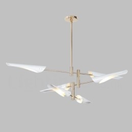 Lampadario moderno contemporaneo a 3 livelli e 6 luci