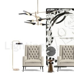 Lampadario moderno contemporaneo a 4 livelli e 8 luci