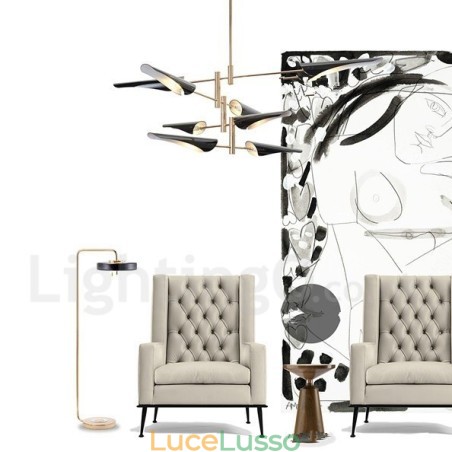 Lampadario moderno contemporaneo a 4 livelli e 8 luci Lampadario moderno contemporaneo a 4 livelli e 8 luci