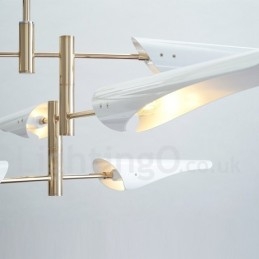Lampadario moderno contemporaneo a 4 livelli e 8 luci