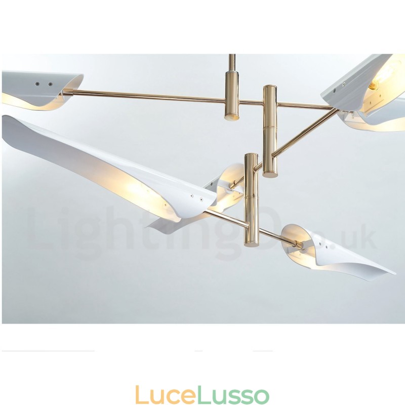 Lampadario moderno contemporaneo a 4 livelli e 8 luci