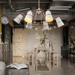 Lampadario a 6 luci con luce in stile moderno e contemporaneo