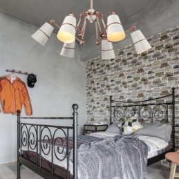 Lampadario a 6 luci con luce in stile moderno e contemporaneo