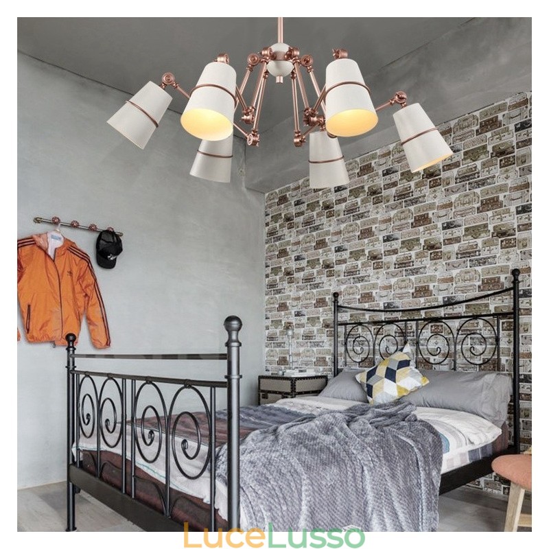 Lampadario a 6 luci con luce in stile moderno e contemporaneo