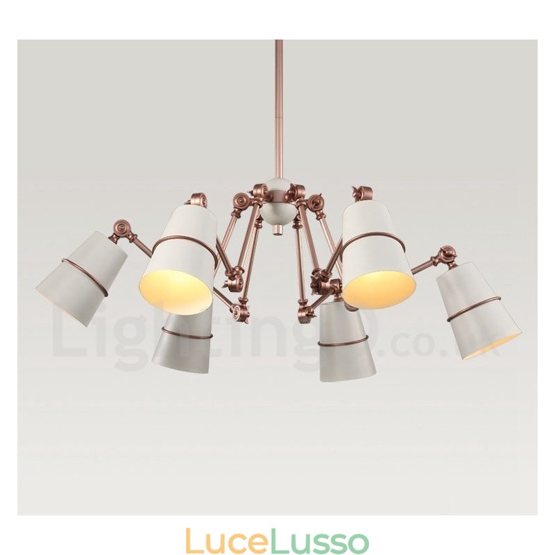Lampadario a 6 luci con luce in stile moderno e contemporaneo