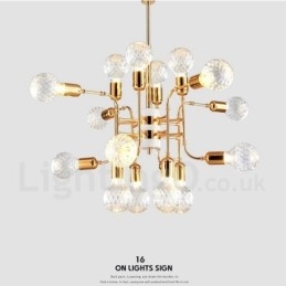 Lampadario moderno contemporaneo a 4 livelli con 16 luci