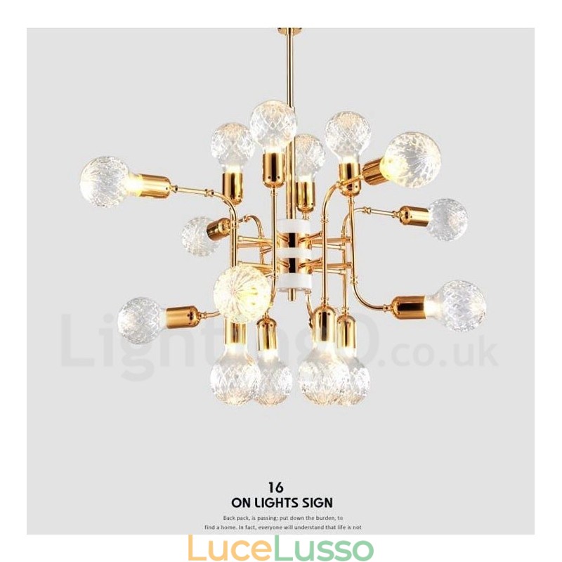 Lampadario moderno contemporaneo a 4 livelli con 16 luci