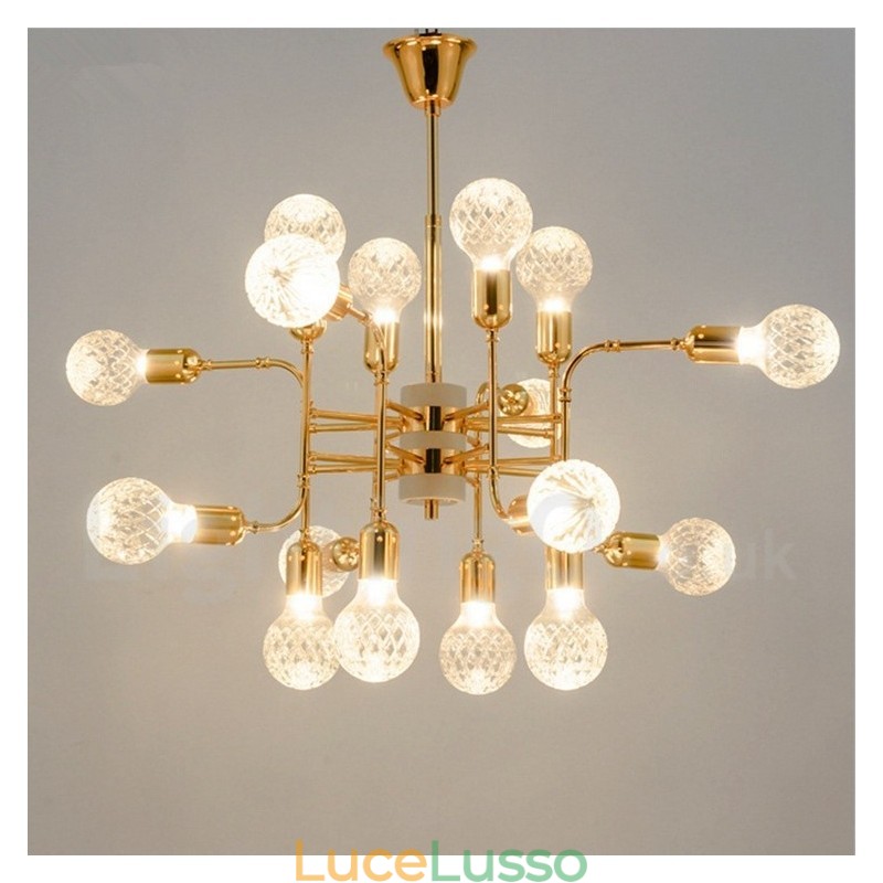 Lampadario moderno contemporaneo a 4 livelli con 16 luci