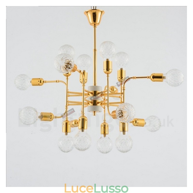Lampadario moderno contemporaneo a 4 livelli con 16 luci