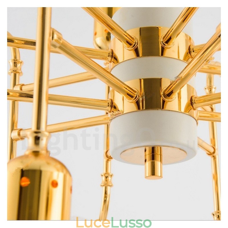 Lampadario moderno contemporaneo a 4 livelli con 16 luci