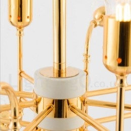 Lampadario moderno contemporaneo a 4 livelli con 16 luci
