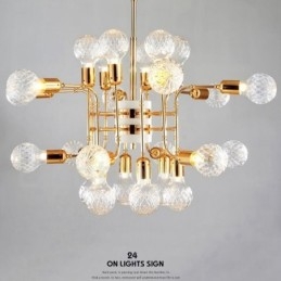 Lampadario moderno contemporaneo a 4 livelli con 24 luci