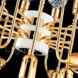 Lampadario moderno contemporaneo a 4 livelli con 24 luci