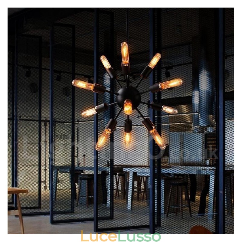 Lampadario Sputnik retrò vintage a 12 luci