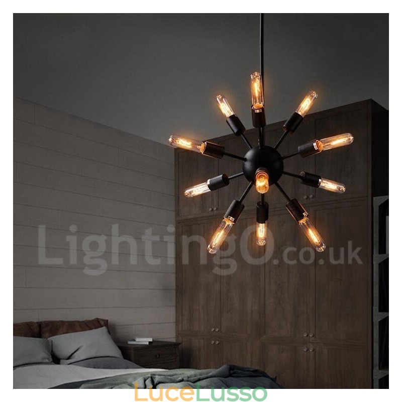 Lampadario Sputnik retrò vintage a 12 luci