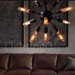 Lampadario Sputnik retrò vintage a 12 luci