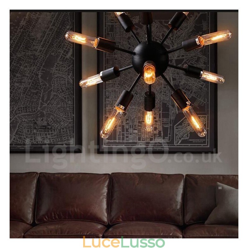 Lampadario Sputnik retrò vintage a 12 luci
