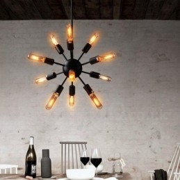 Lampadario Sputnik retrò vintage a 12 luci