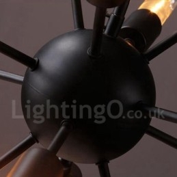 Lampadario Sputnik retrò vintage a 12 luci