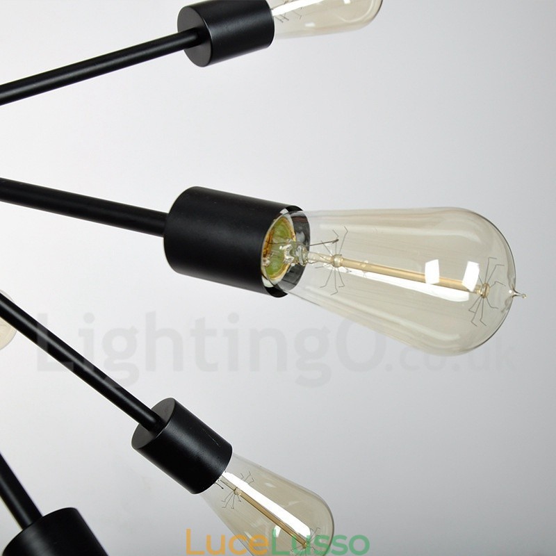Lampadario retrò vintage Sputnik a 16 luci