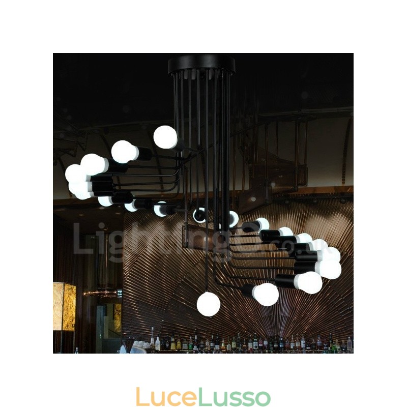 Lampadario contemporaneo nero