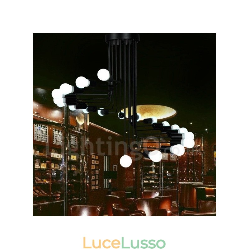Lampadario contemporaneo nero