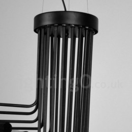Lampadario moderno contemporaneo vintage retrò nero da 26 luci