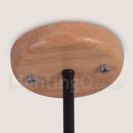 Lampadario a 3 luci in legno a un piano, stile moderno e contemporaneo