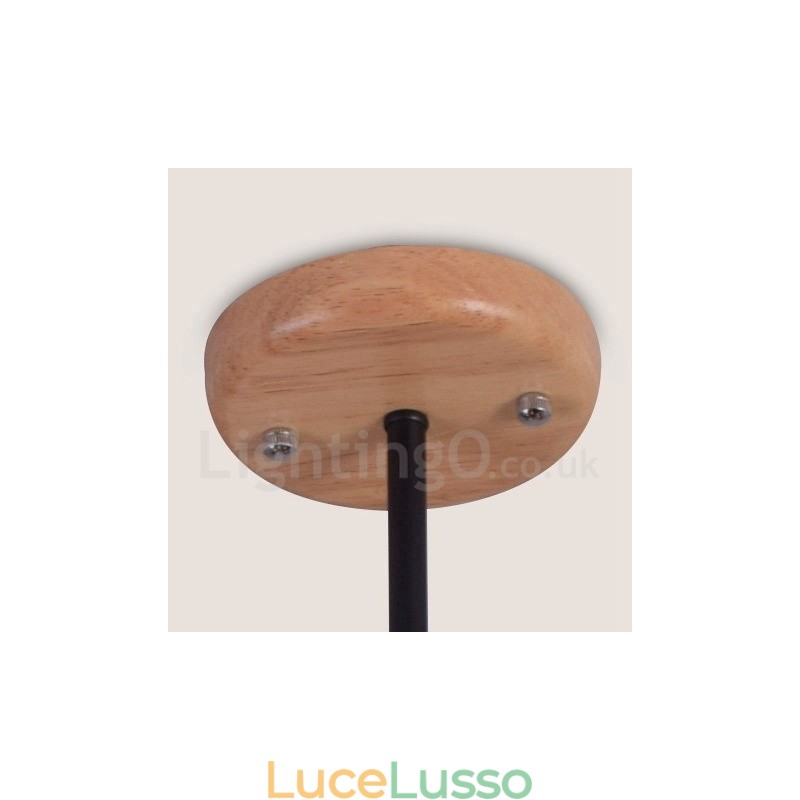 Lampadario a 3 luci in legno a un piano, stile moderno e contemporaneo
