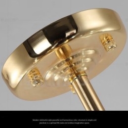 Lampadario moderno contemporaneo a 2 livelli e 16 luci dorato