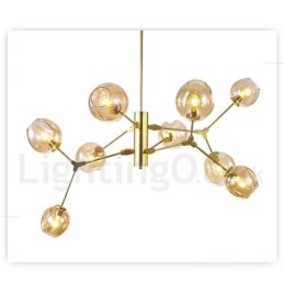 Lampadario con paralume in vetro stile moderno contemporaneo