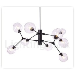 Lampadario con paralume in vetro stile moderno contemporaneo