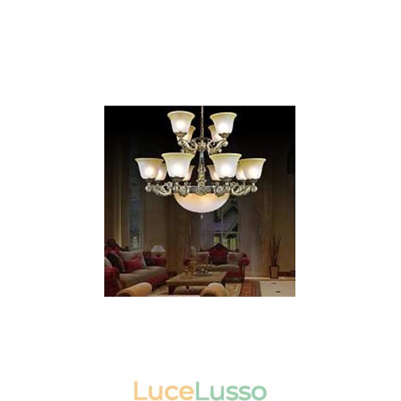 Lampadario Tradizionale Classico Vintage Retro Metallo