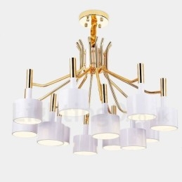 Lampadario moderno contemporaneo a 12 luci e 2 livelli