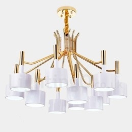 Lampadario moderno contemporaneo a 12 luci e 2 livelli